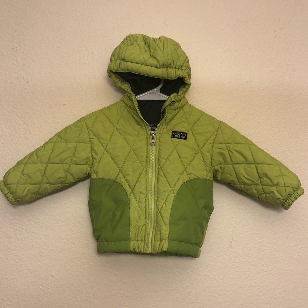 Patagonia Kids Puffer Jacket Green Two-Tone